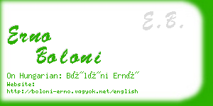 erno boloni business card